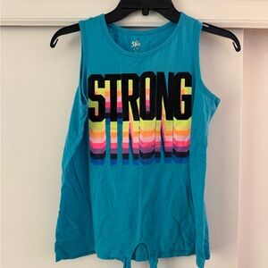 Justice Girl XL Blue Tank Top